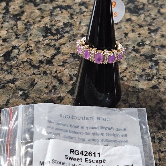 Bomb Party RG42611 "Sweet Escape" Iris Ice Crystal Sz 6 - Picture 5 of 5